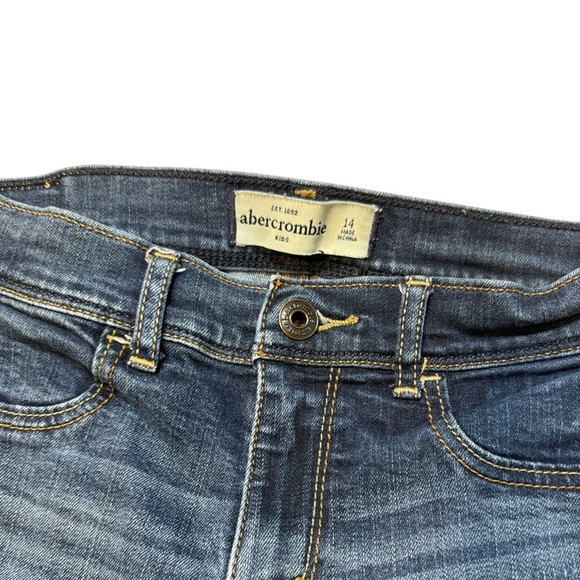 Abercrombie Kids Girls 14 Slim Dark Wash Skinny Jeans Classic Denim - Picture 10 of 11